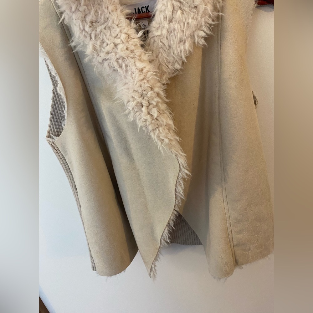 NWT Faux Suede/Faux Fur/Sweater Vest Jack by BB Dakota - Picture 3 of 4